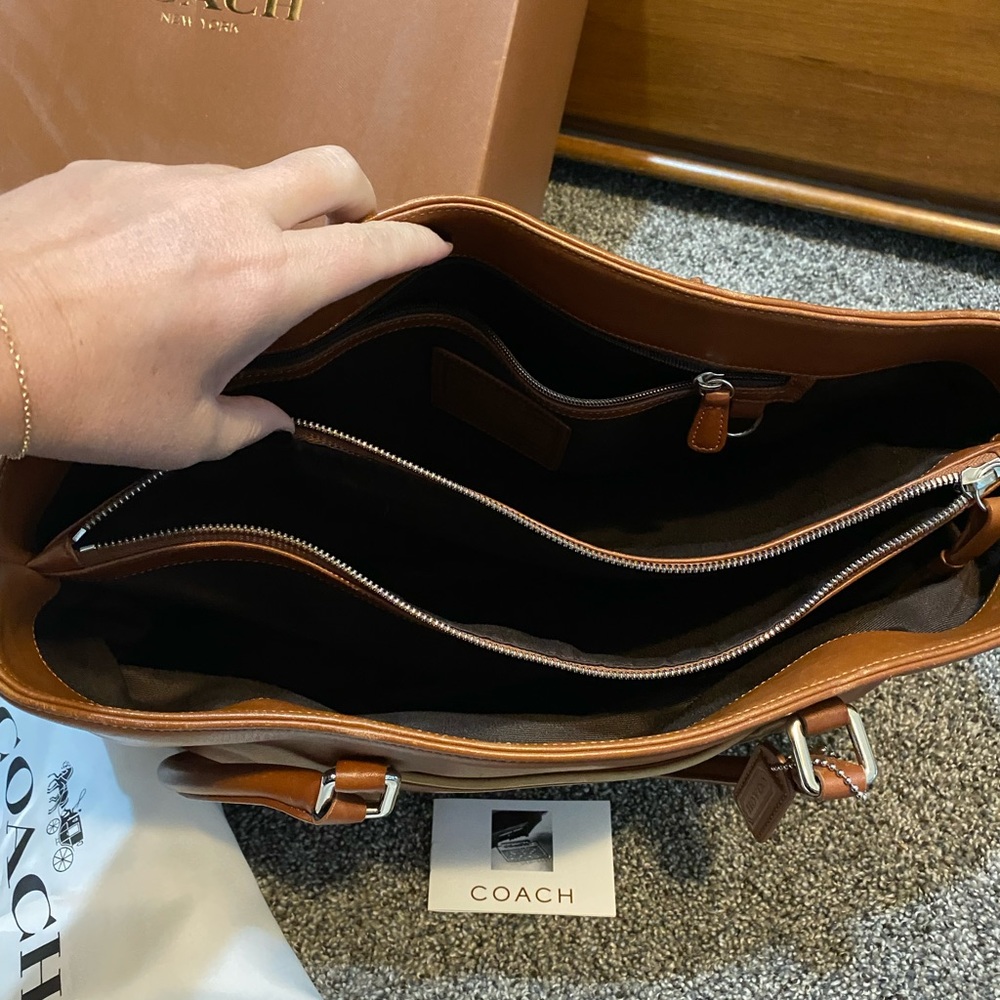 Large leather Coach bag - Picture 5 of 5